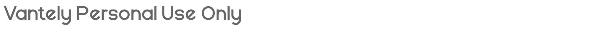 Sample characters Vantely Font